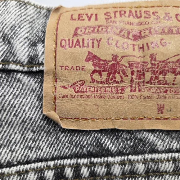 Vintage Levis 550 XX Black Acid Wash Jeans 38x30 - Picture 7 of 8